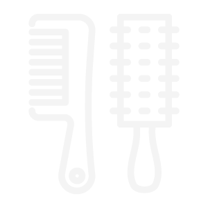 logo de peine y cepillo